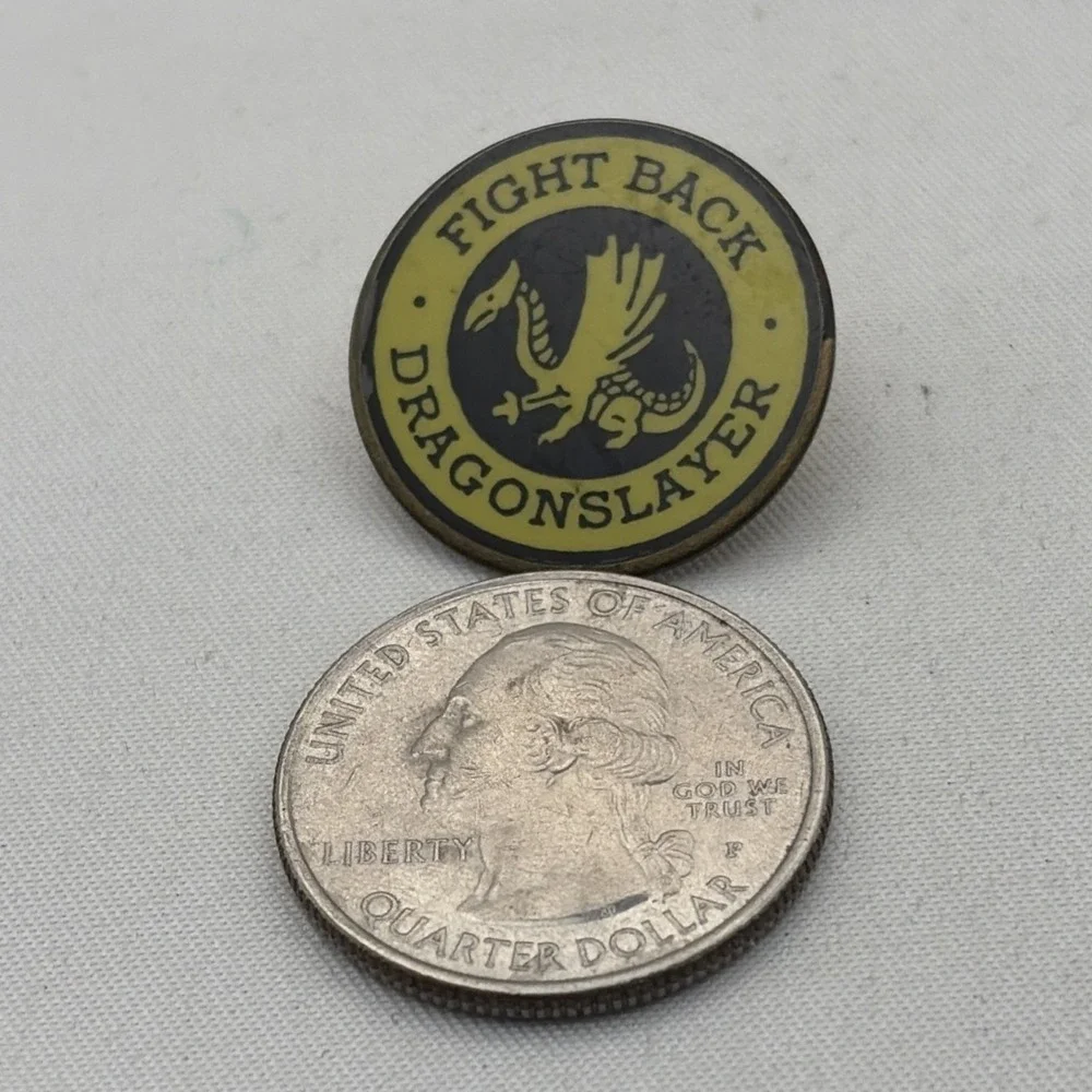 Fight Back Dragonslayer Dragon Lapel Hat Pin